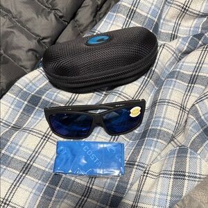 Costa Black Frame with Blue Lenses Sunglasses